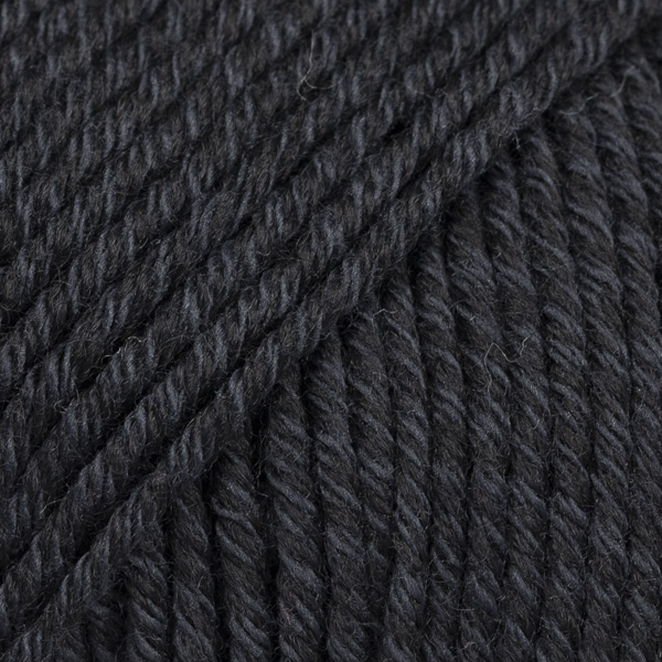 DROPS · Cotton Merino · Sort - Uni Colour 02