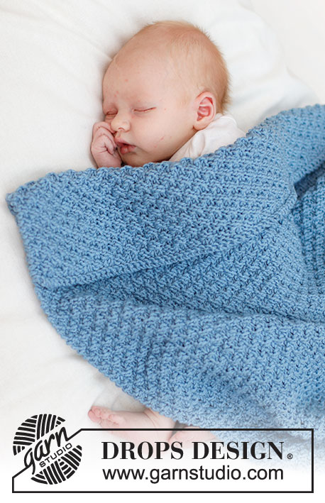 Blue Pearl Blanket by DROPS Design