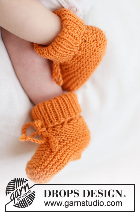 Orange Muffin Slippers by DROPS Design