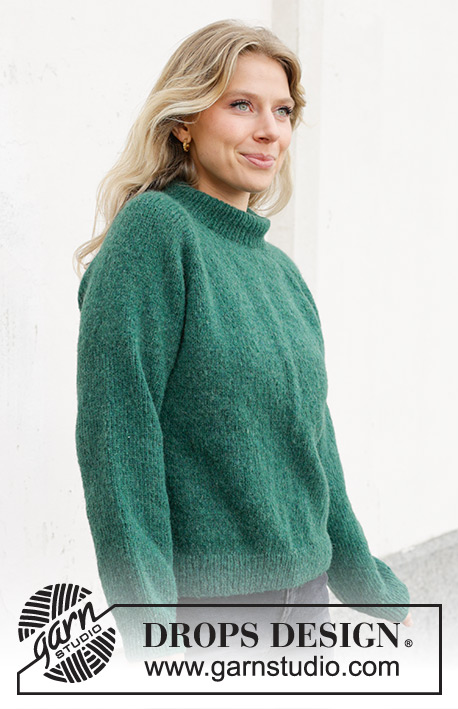 Green Hill Sweater by DROPS Design