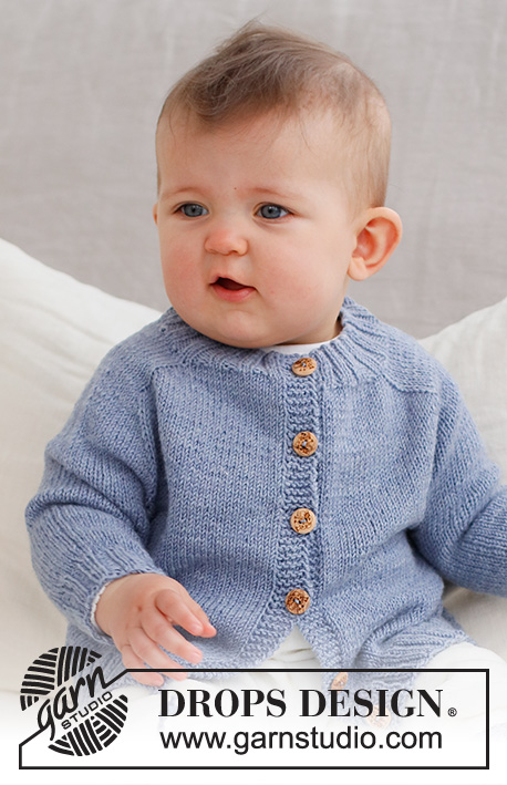 Blue Pebbles Cardigan by DROPS Design