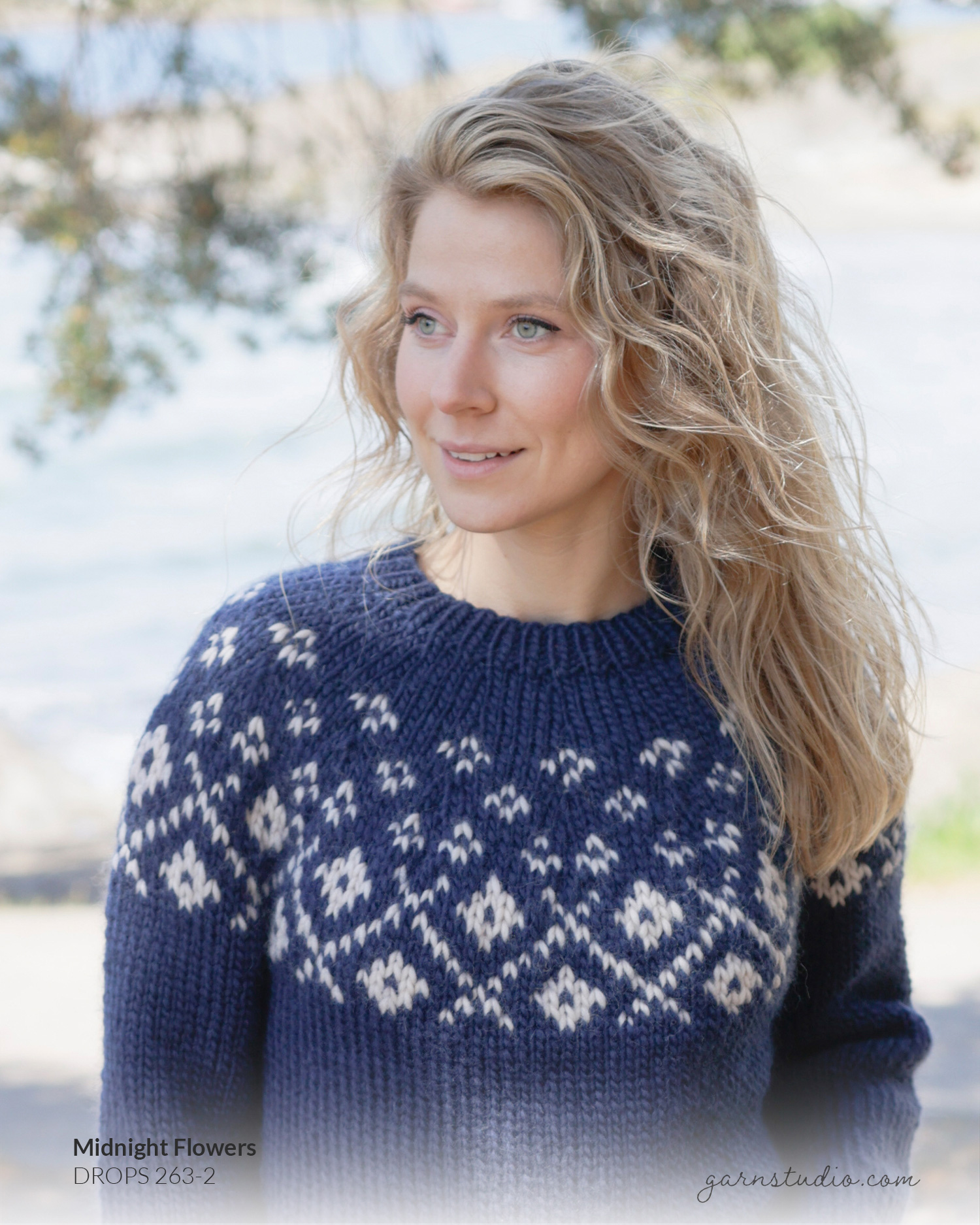 Midnight Flowers Sweater
