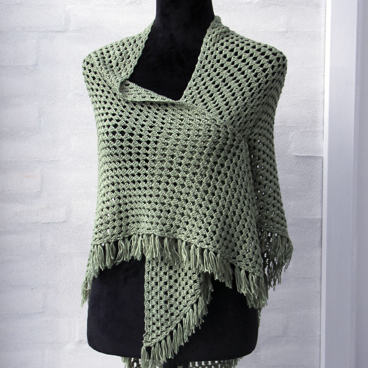 Granny Tencel Bamboo Sjal med Frynser