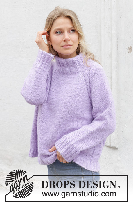 Winter Iris Sweater by DROPS Design