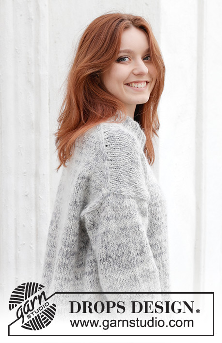 Stormy Evening Sweater by DROPS Design