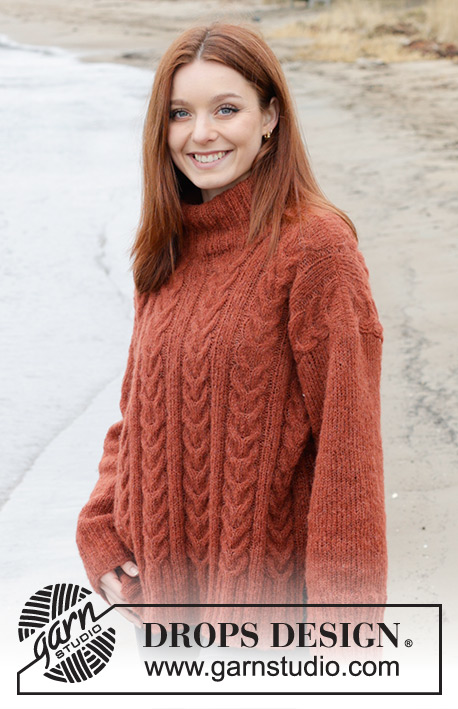 Flaming Heart Sweater by DROPS Design